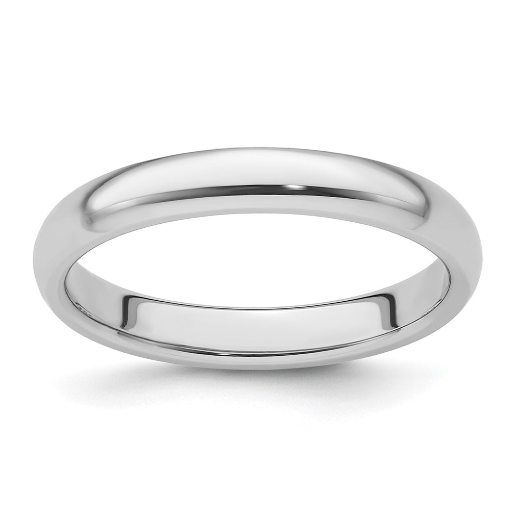 Platinum 3mm Lightweight Comfort-Fit Wedding Band Size 4.5