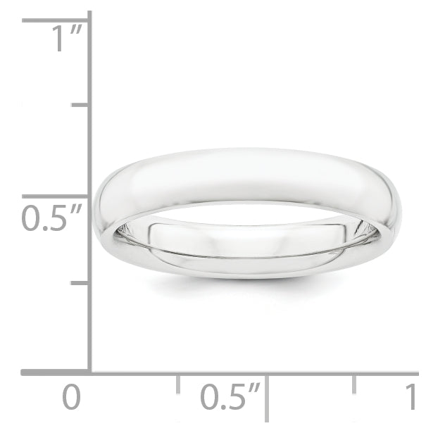 Platinum 4mm Lightweight Comfort-Fit Wedding Band Size 5