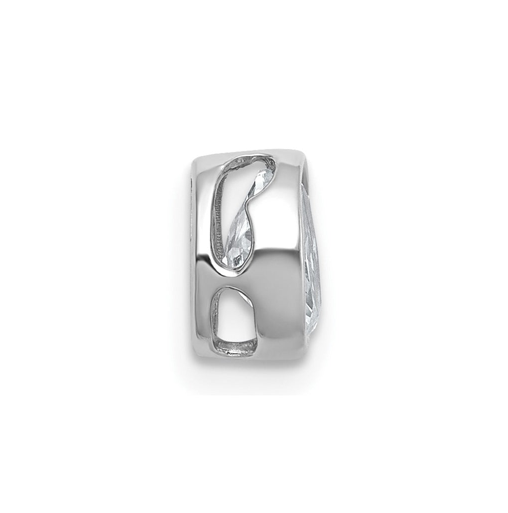 14K Yellow Or White Gold Lab Grown Diamond VS+ F+ Oval Complete Bezel Set Chain Slide Pendant