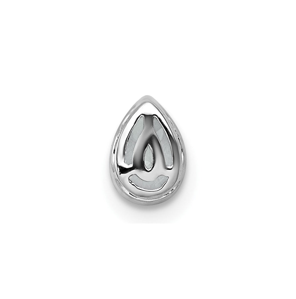 14K Yellow Or White Gold Lab Grown Diamond VS+ F+ Pear Complete Bezel Set Solitaire Chain Slide Pendant