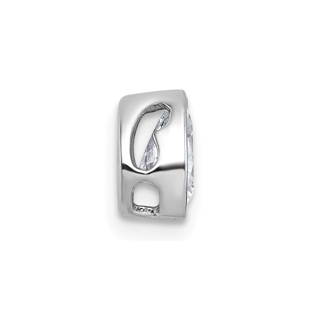 14K Yellow Or White Gold Lab Grown Diamond VS+ F+ Pear Complete Bezel Set Solitaire Chain Slide Pendant