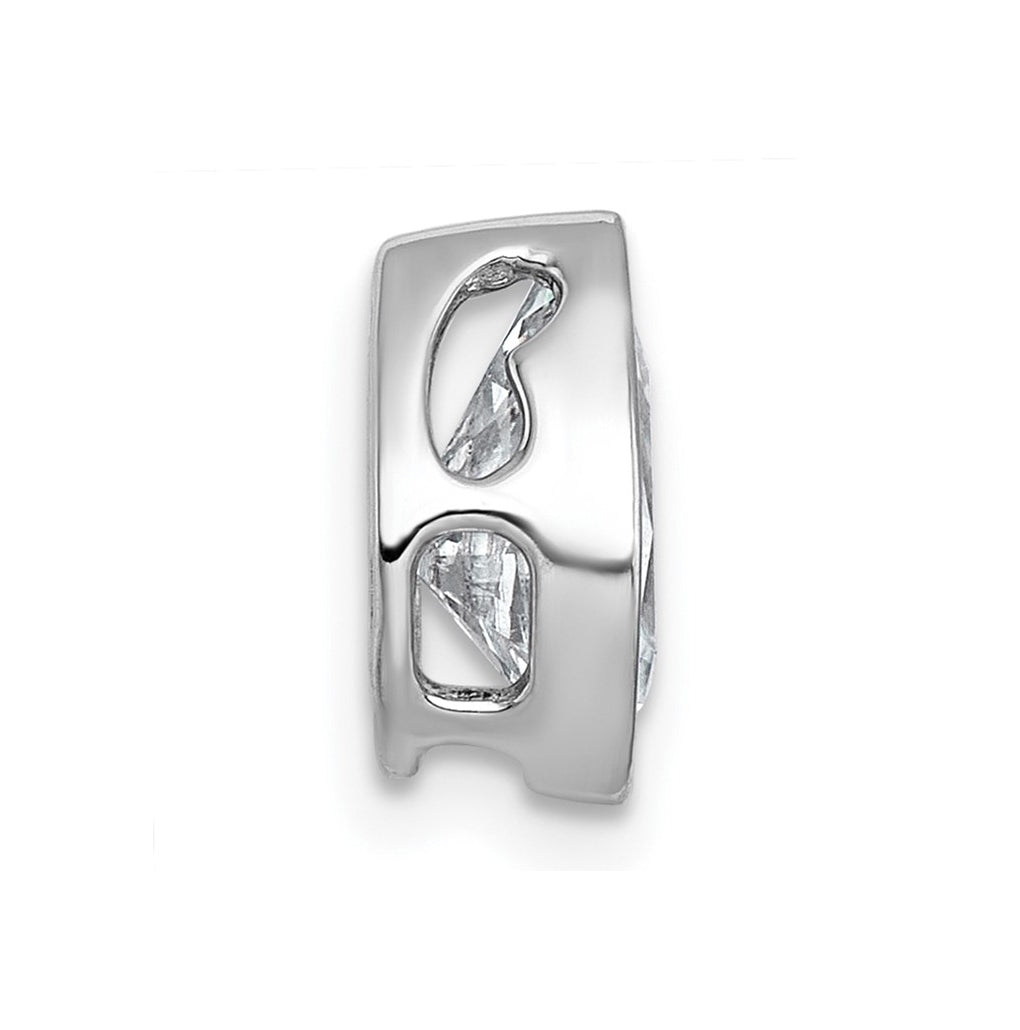 14K Yellow Or White Gold Certified Lab Grown Diamond VS+ F+ Pear Complete Bezel Set Solitaire Chain Slide Pendant