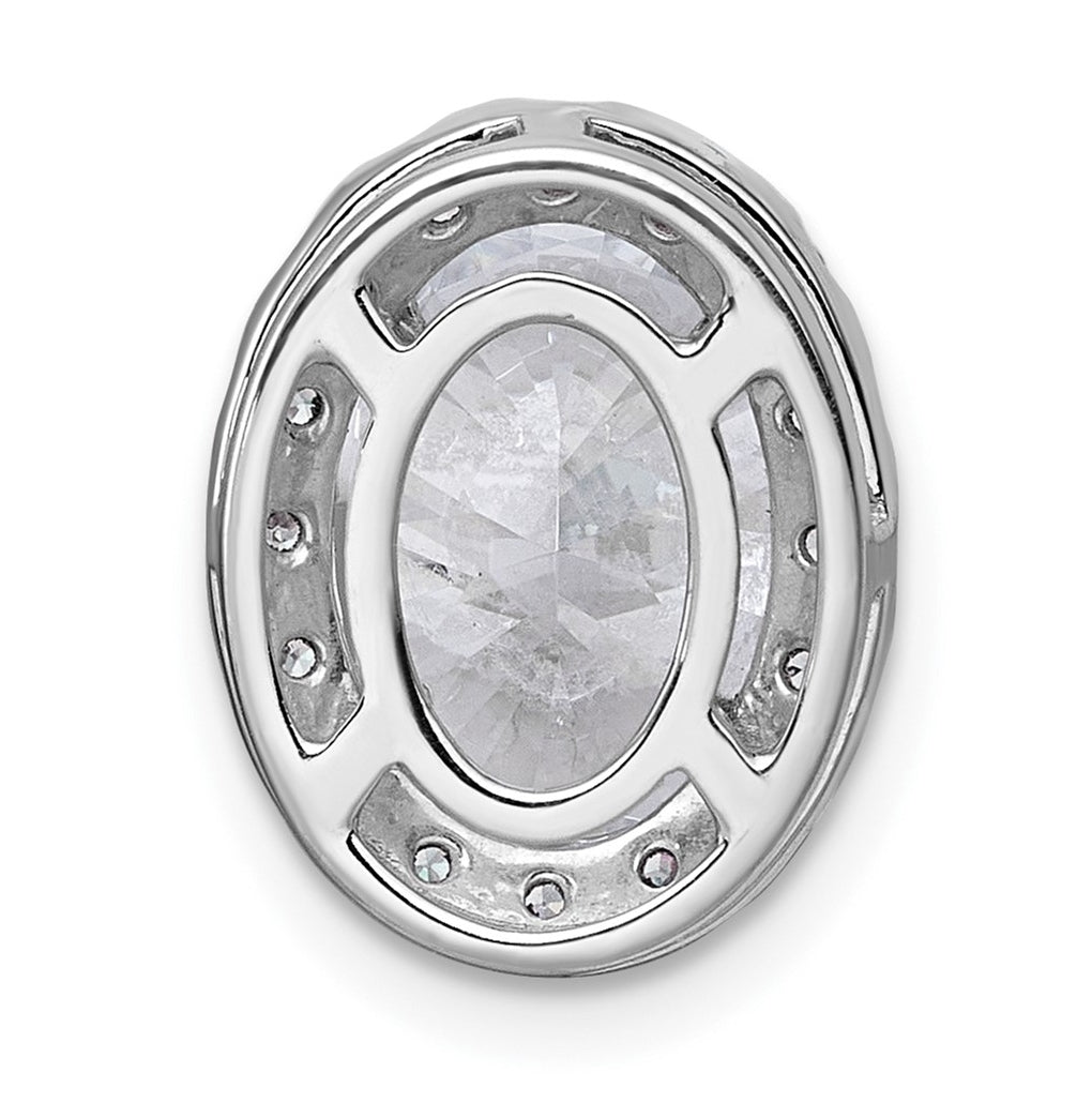 14K Yellow Or White Gold Lab Grown Diamond VS+ F+ Round Complete Halo Chain Slide Pendant