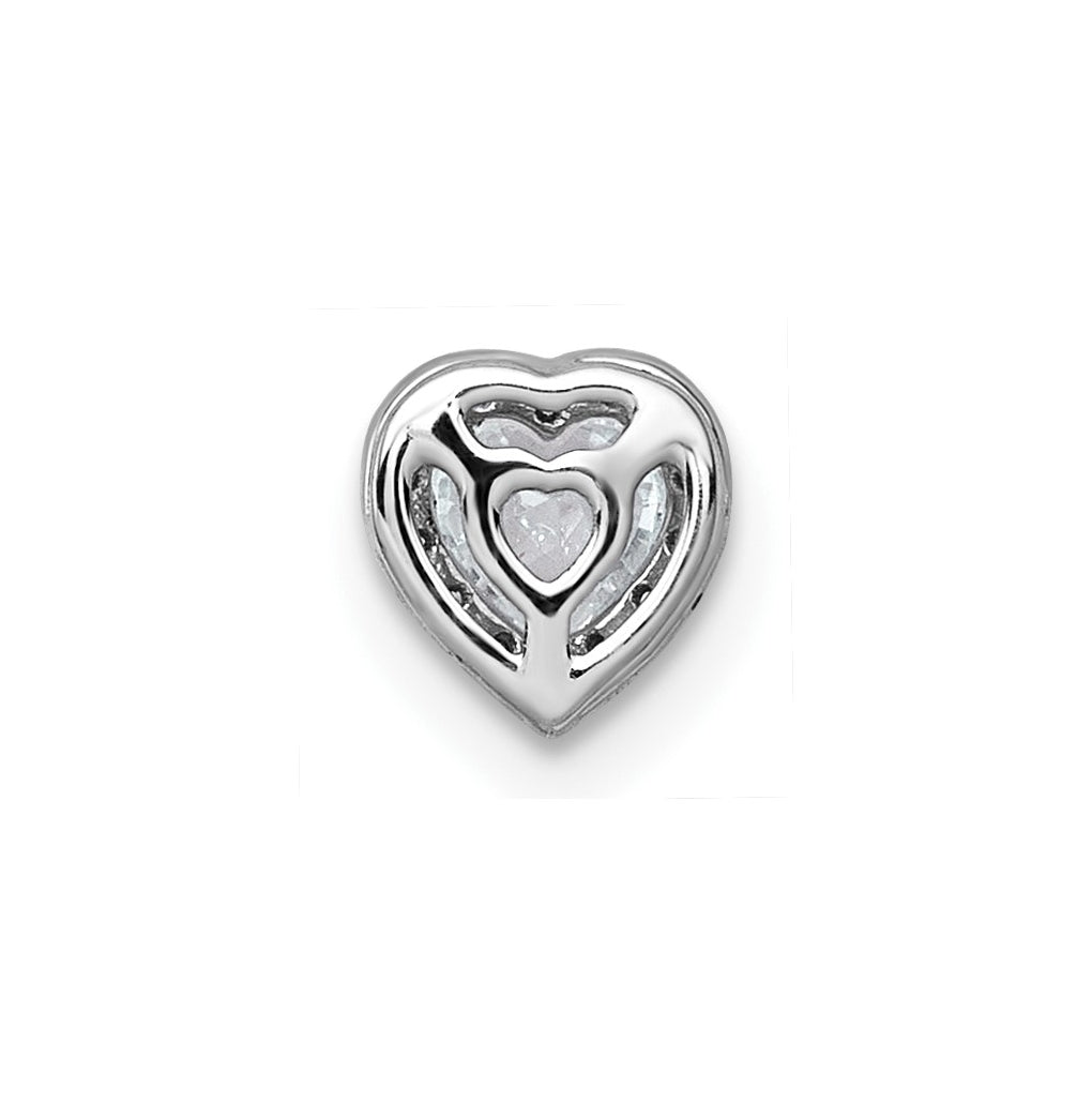 14K Yellow Or White Gold Lab Grown Diamond VS+ F+ Heart Complete Halo Chain Slide Pendant