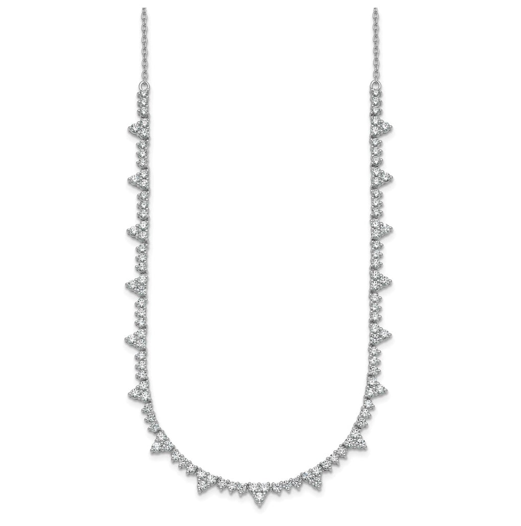14k White Gold 4 carat Lab Grown Diamond VS+ F+ Complete 18 inch Fashion Tennis Necklace