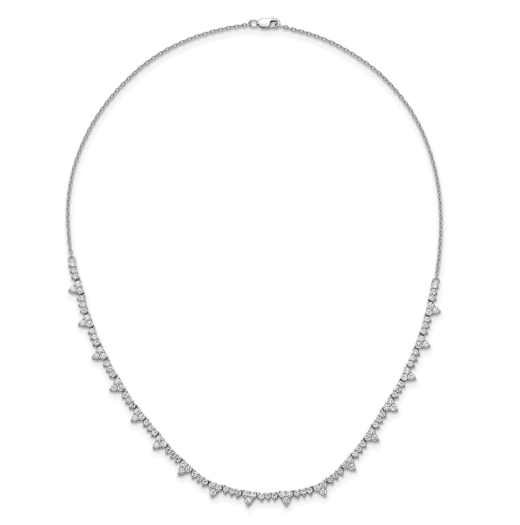 14k White Gold 4 carat Lab Grown Diamond VS+ F+ Complete 18 inch Fashion Tennis Necklace