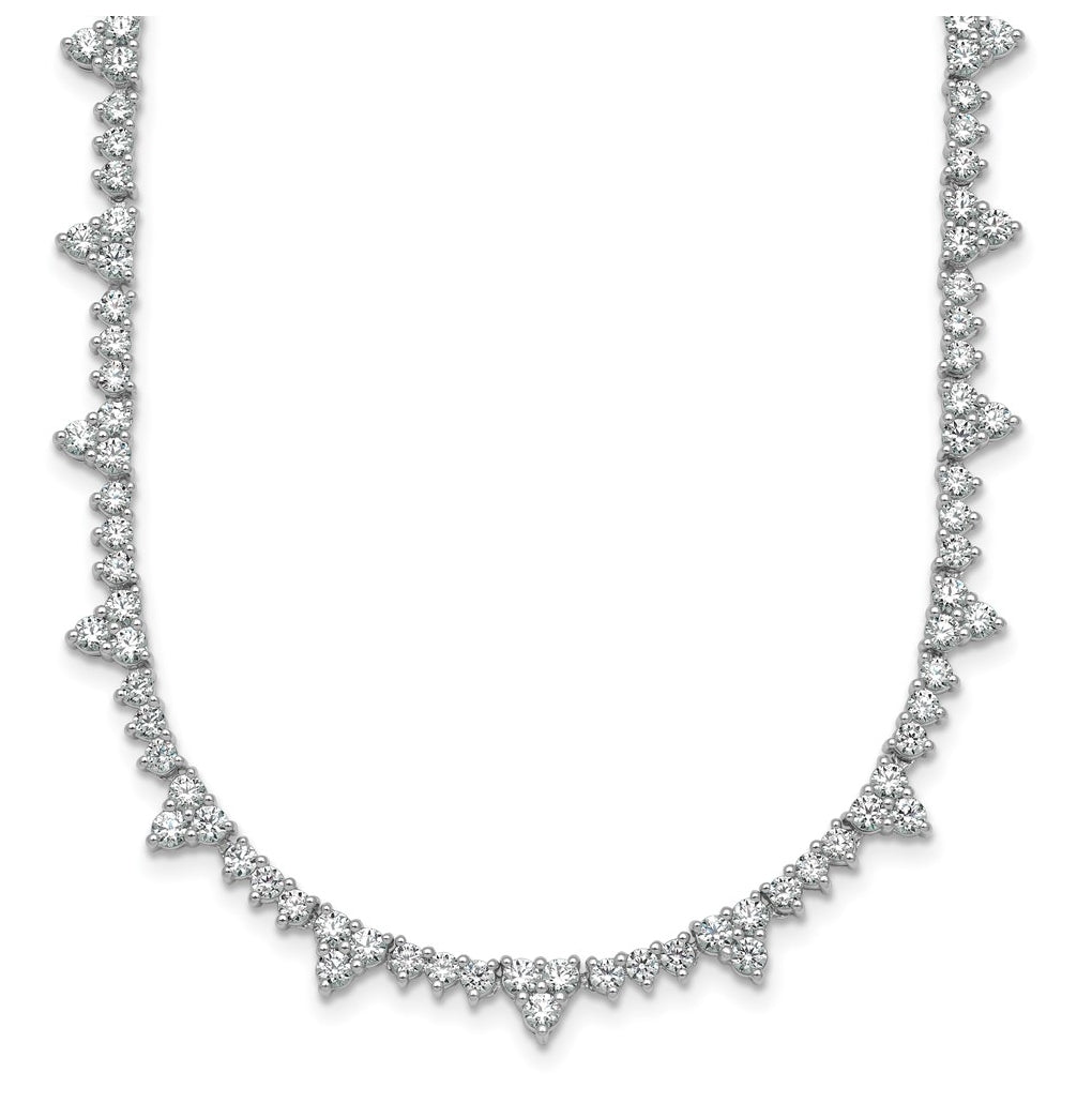 14k White Gold 4 carat Lab Grown Diamond VS+ F+ Complete 18 inch Fashion Tennis Necklace
