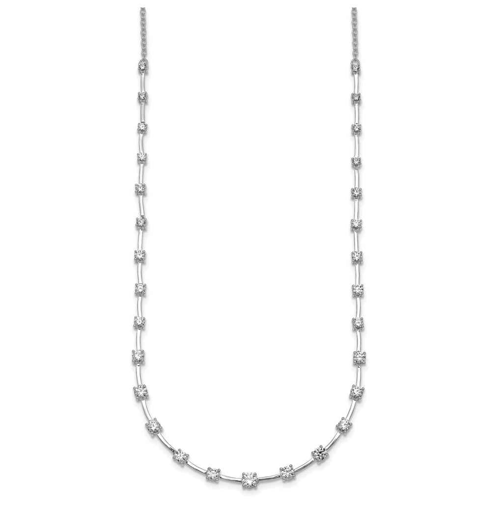 14k White Gold 2 carat Lab Grown Diamond VS+ F+ Complete 18 inch Fashion Tennis Necklace