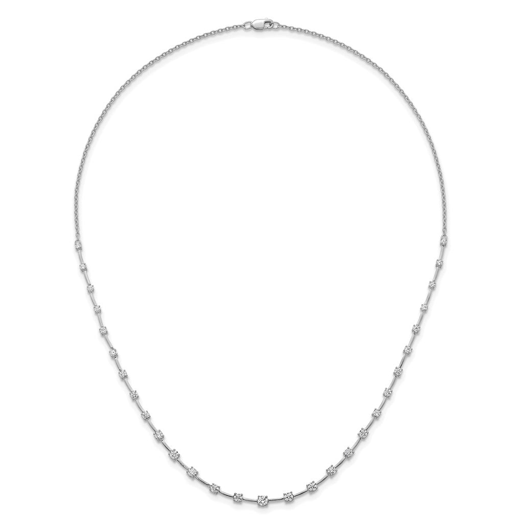 14k White Gold 2 carat Lab Grown Diamond VS+ F+ Complete 18 inch Fashion Tennis Necklace