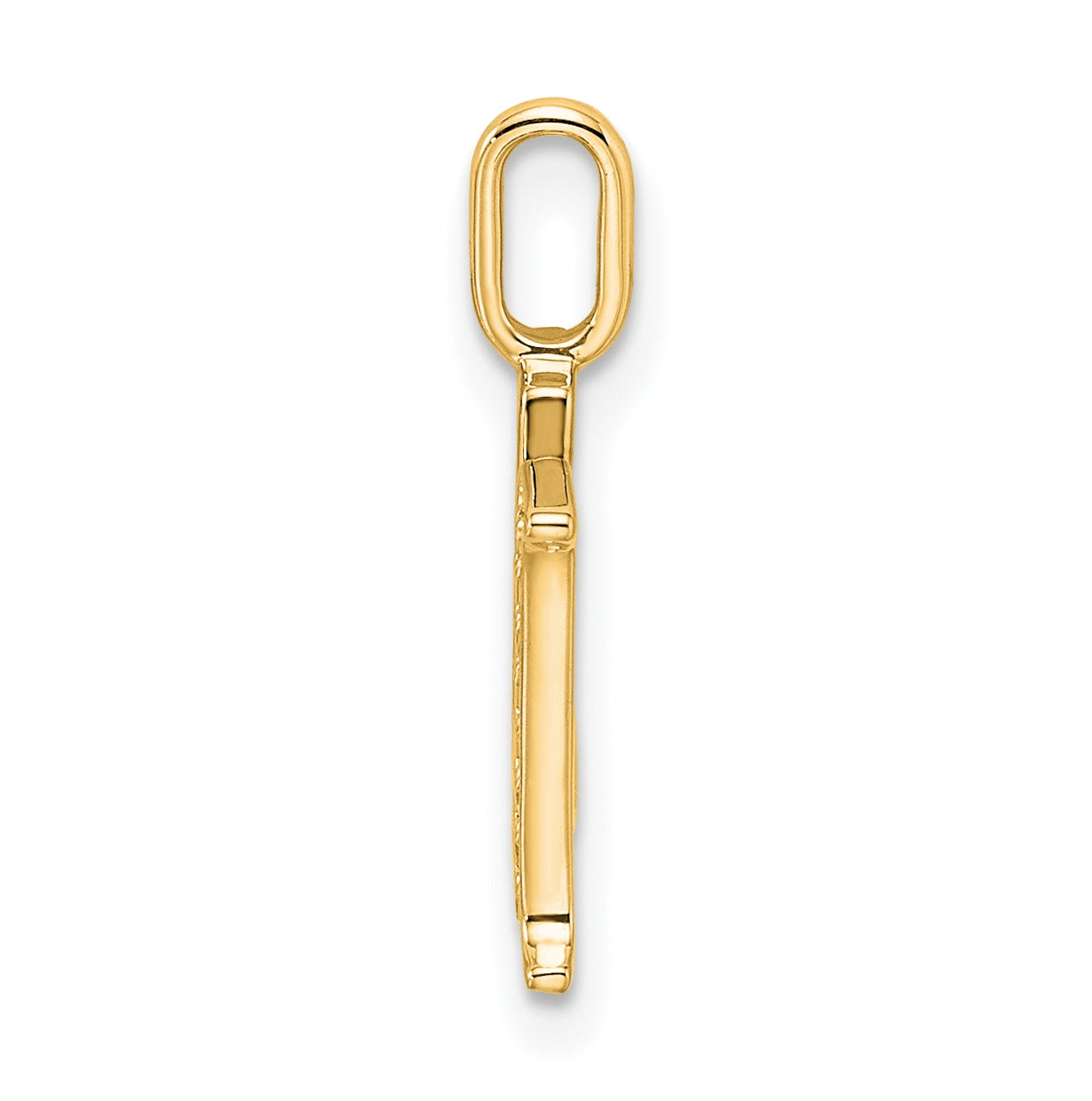 14K Yellow Gold Diamond Letter M Initial-Pendants