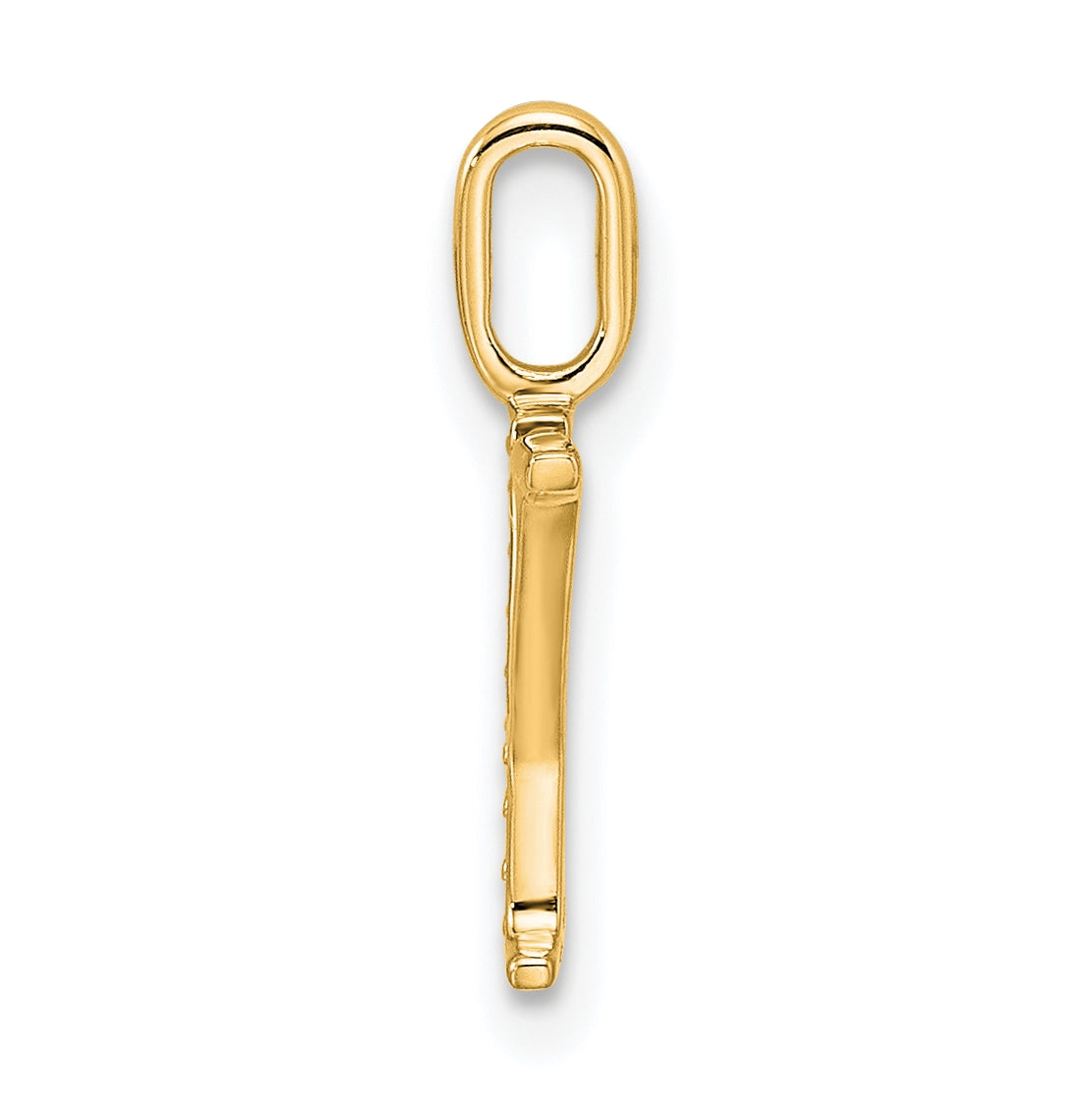 14K Yellow Gold Diamond Letter Y Initial Pendant
