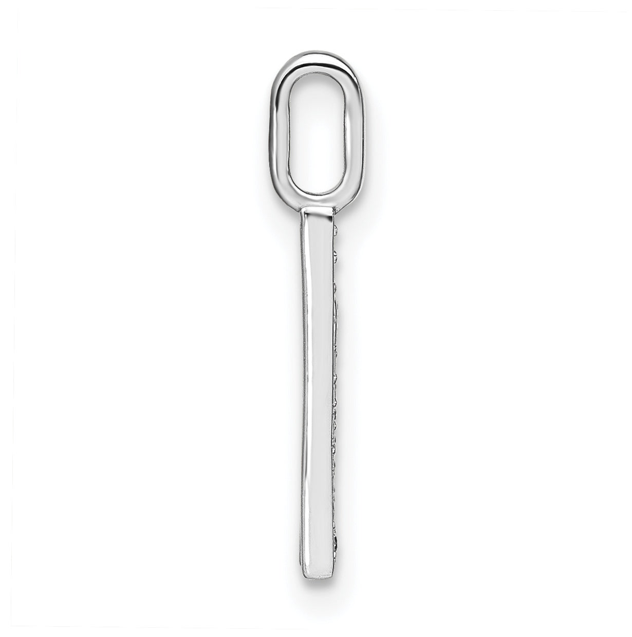 14K White Gold Diamond Lowercase Letter K Initial Pendant