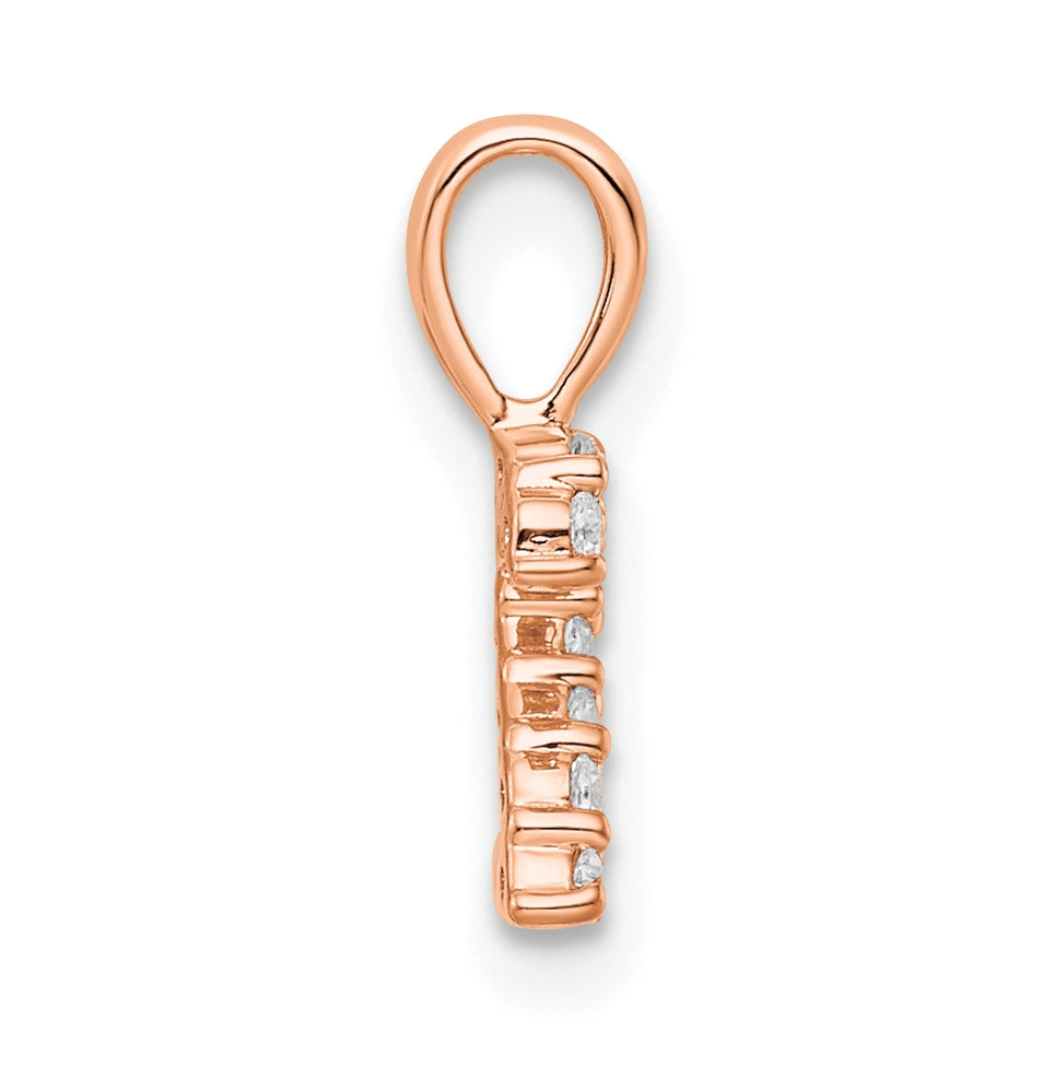 14k Rose Gold Diamond Number 2 Pendant