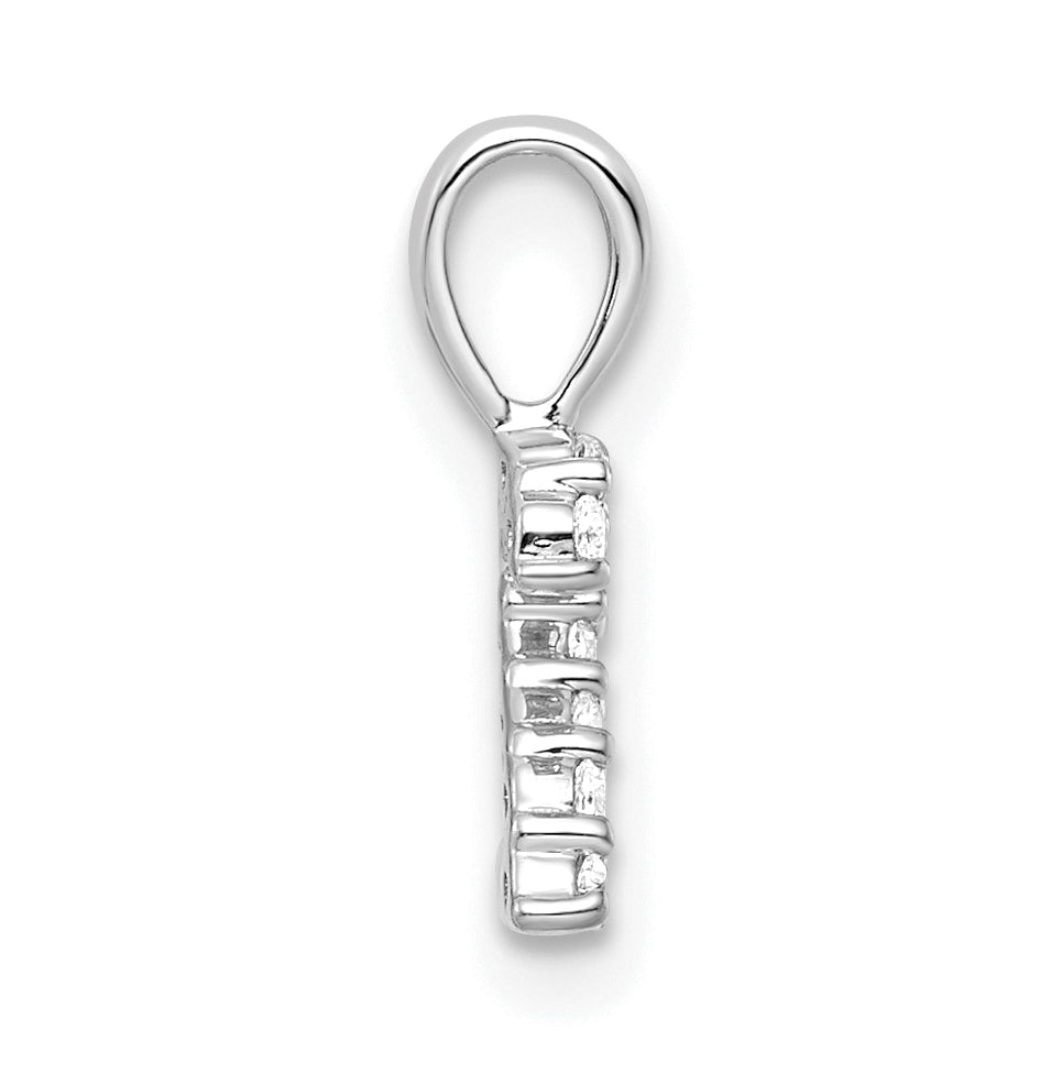 14k White Gold Diamond Number 2 Pendants