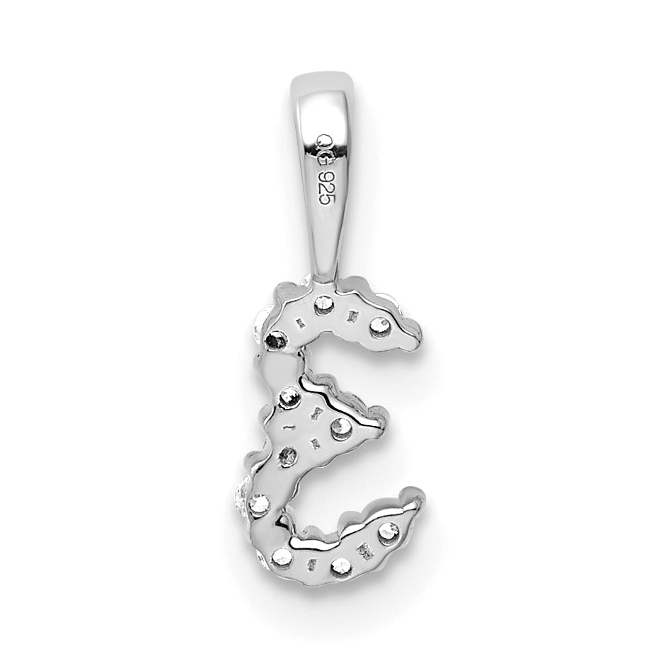 14k White Gold Diamond Number 3 Pendants