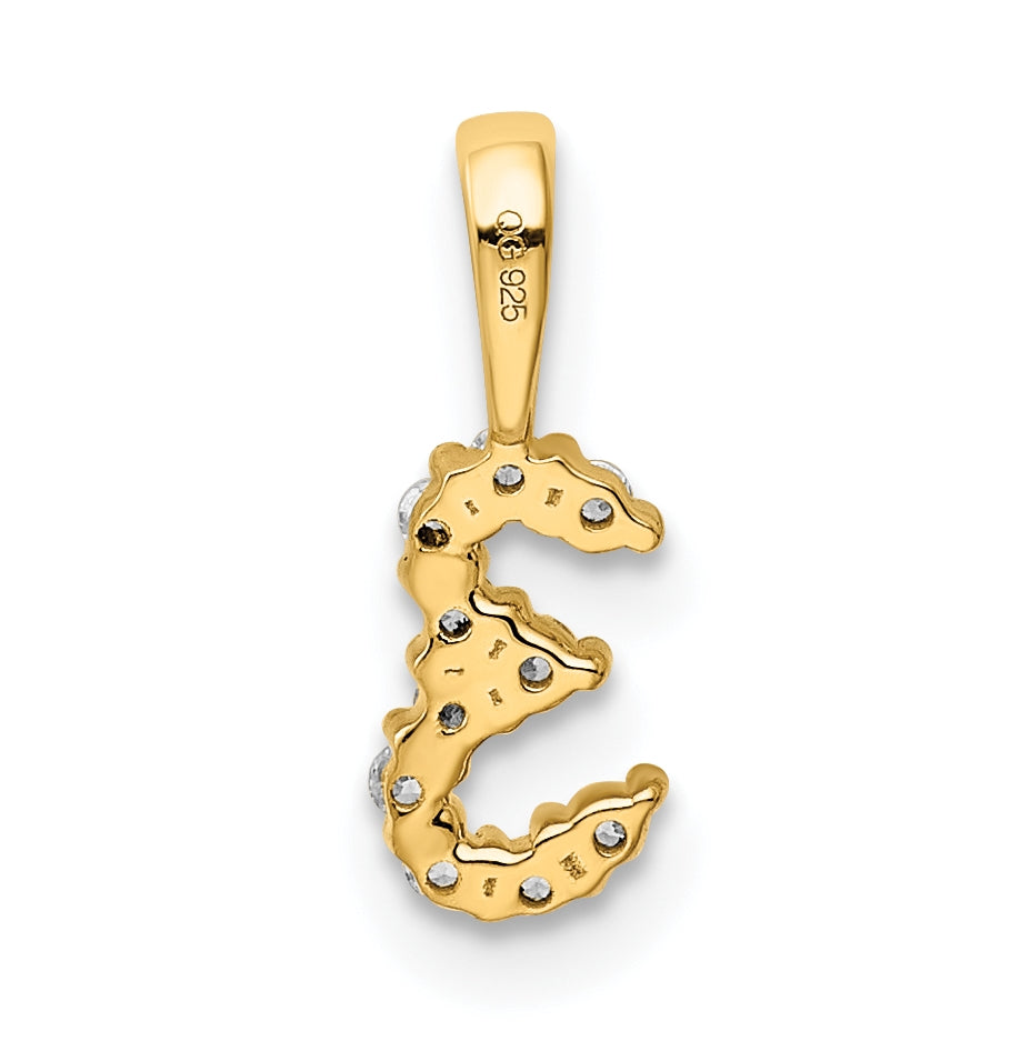 14K Yellow Gold Diamond Number 3 Pendant