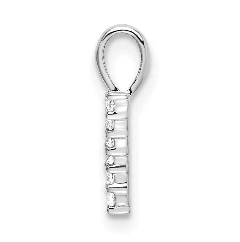 14k White Gold Diamond Number 7 Pendants