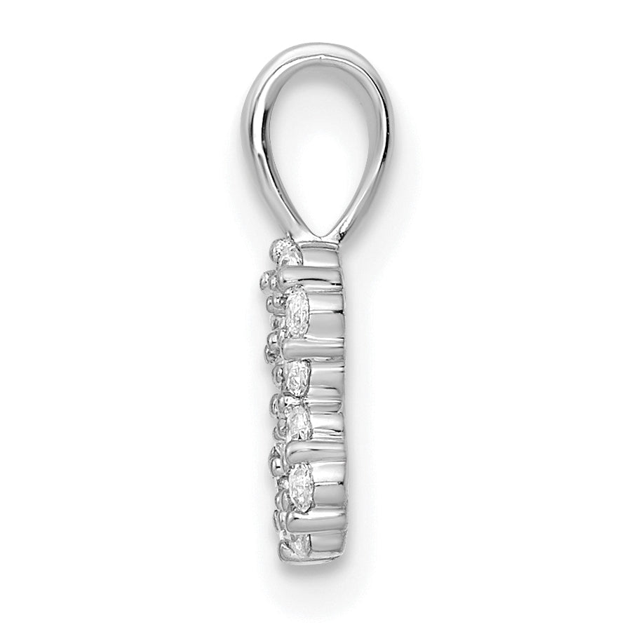 14k White Gold Diamond Number 8 Pendants