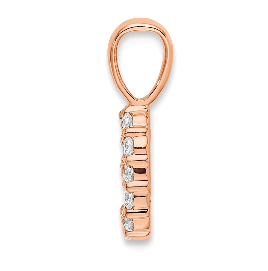 14k Rose Gold Diamond Number 9 Pendant