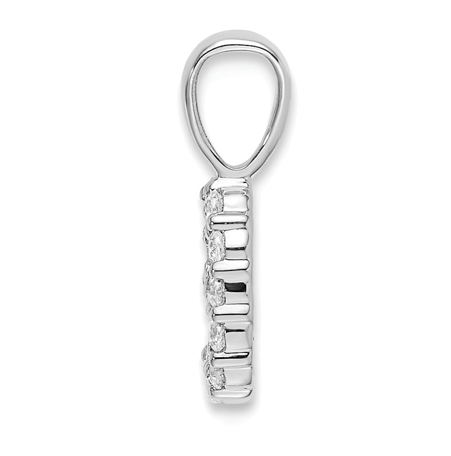 14k White Gold Diamond Number 9 Pendants
