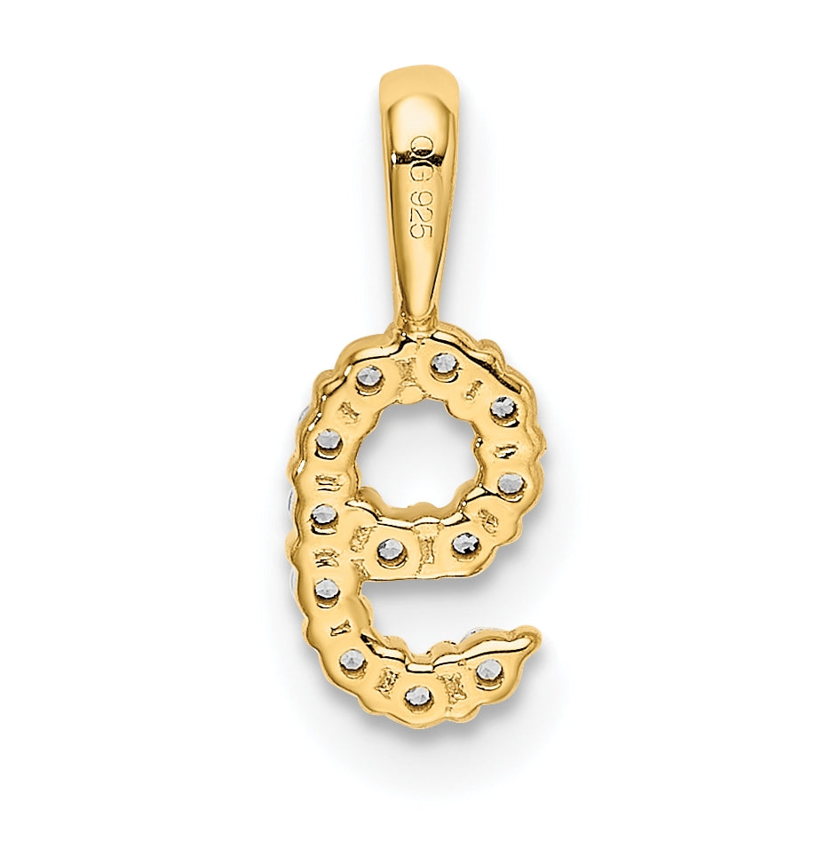 14K Yellow Gold Diamond Number 9 Pendant