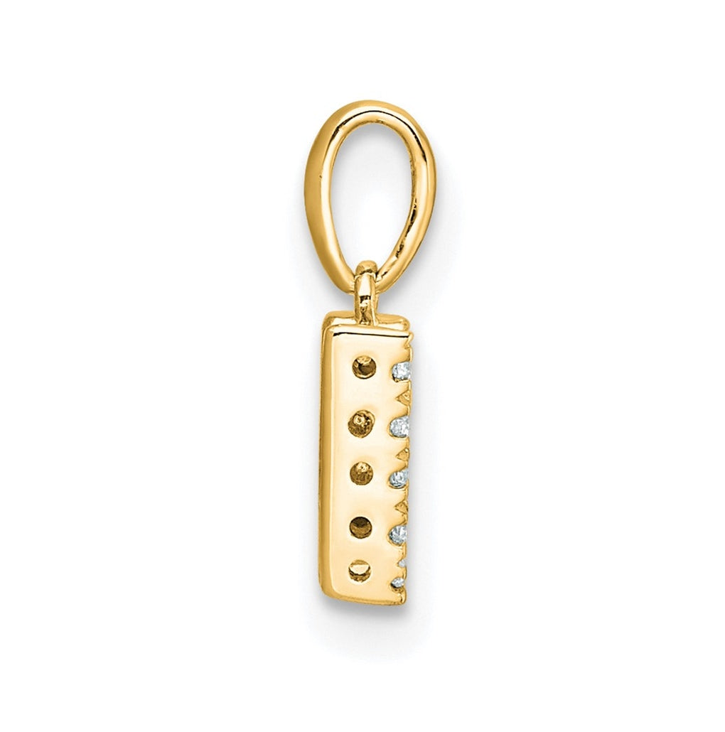 10k Yellow Gold Diamond Initial with Bail Pendant