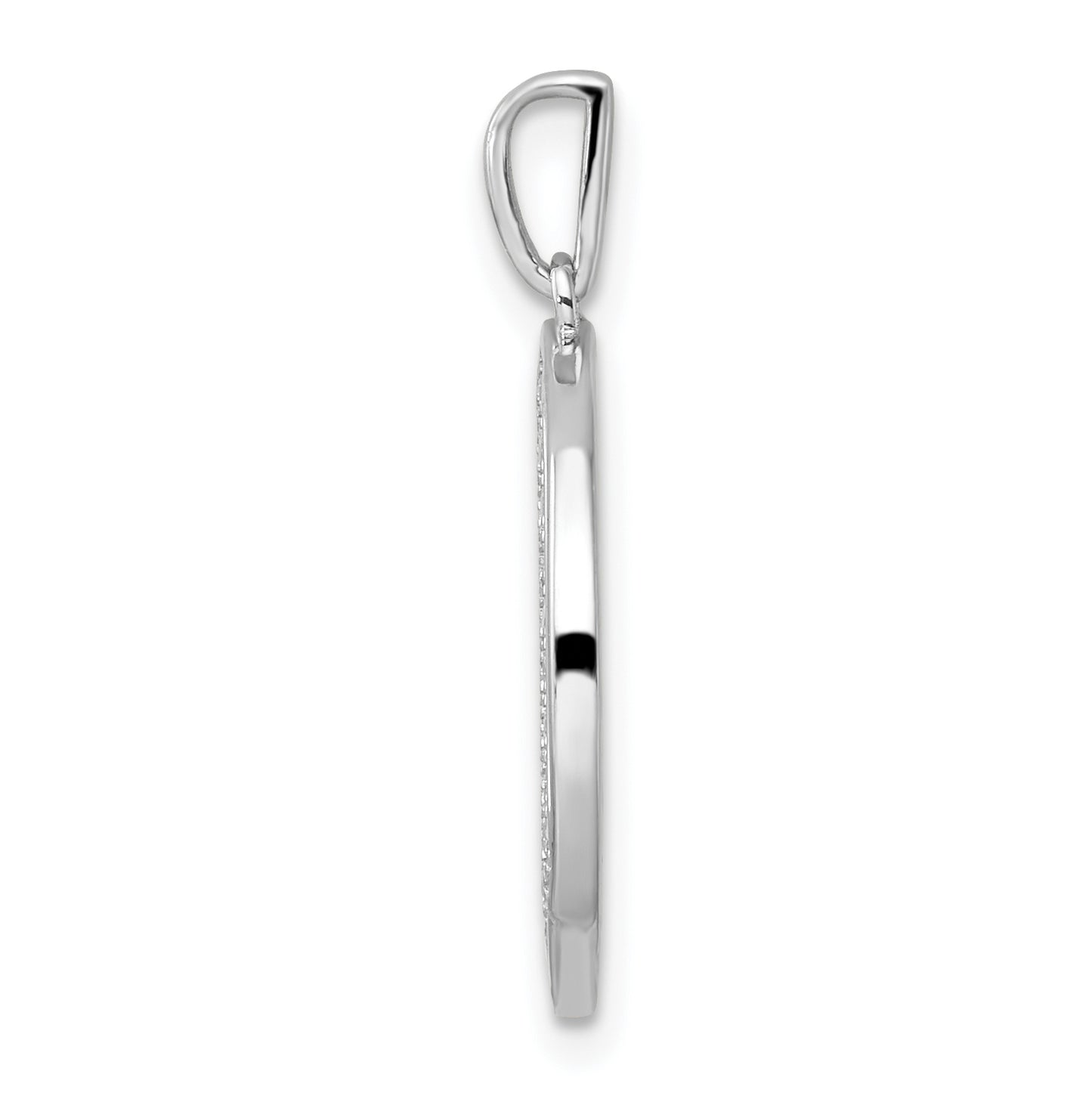 14K White Gold Gatsby Diamond Initial A Charm