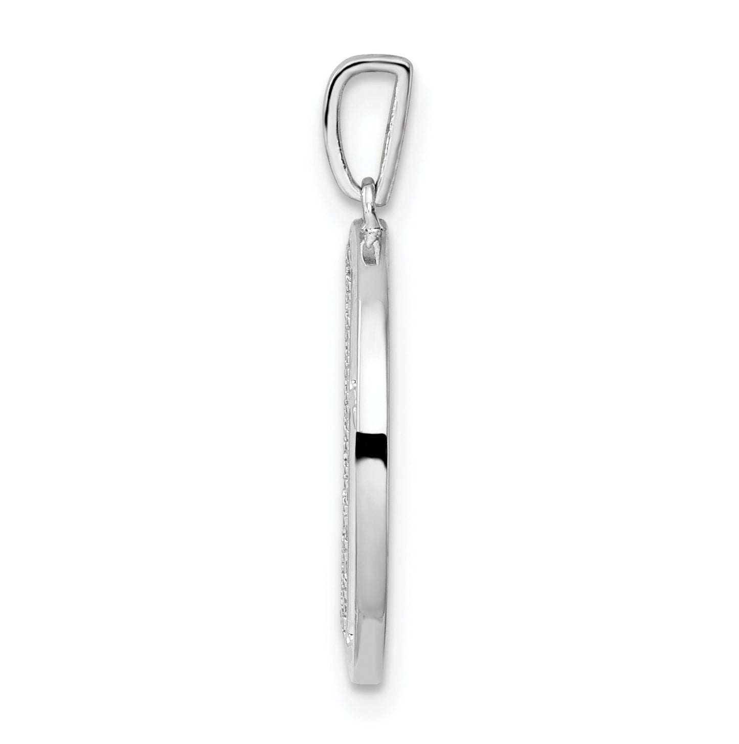 14K White Gold Gatsby Diamond Initial B Charm