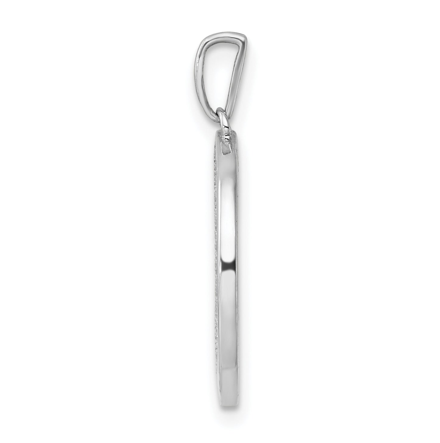 14K White Gold Gatsby Diamond Initial E Charm