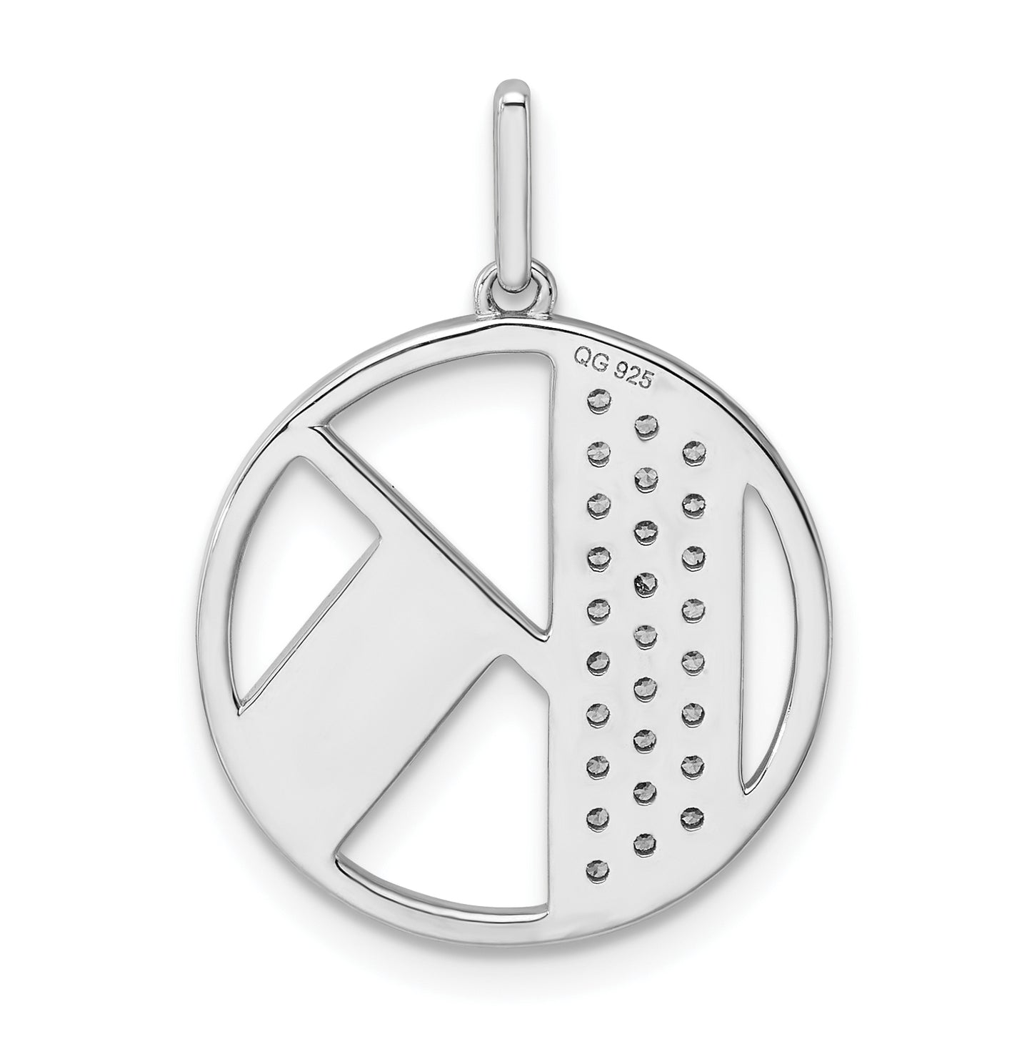 14K White Gold Gatsby Diamond Initial K Charm