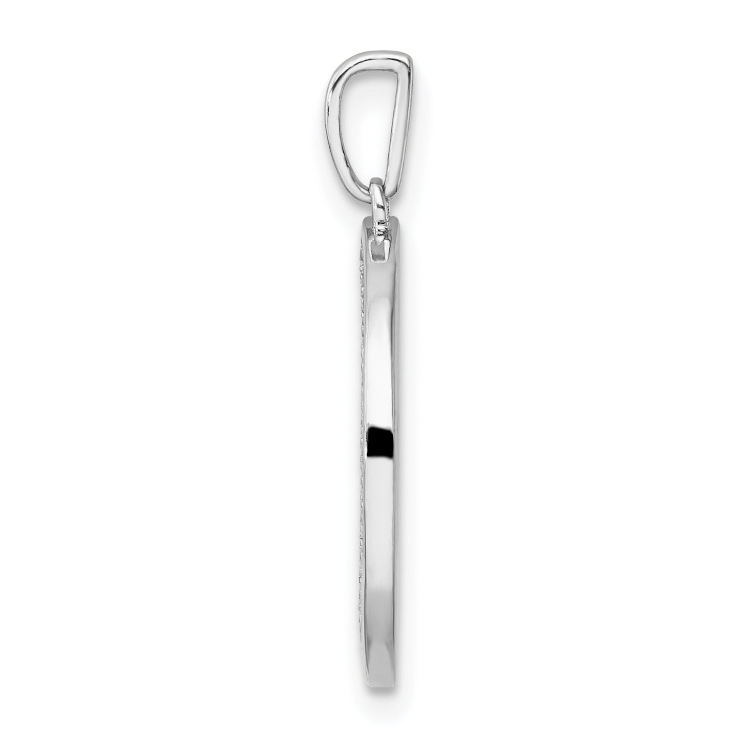 14K White Gold Gatsby Diamond Initial L Charm