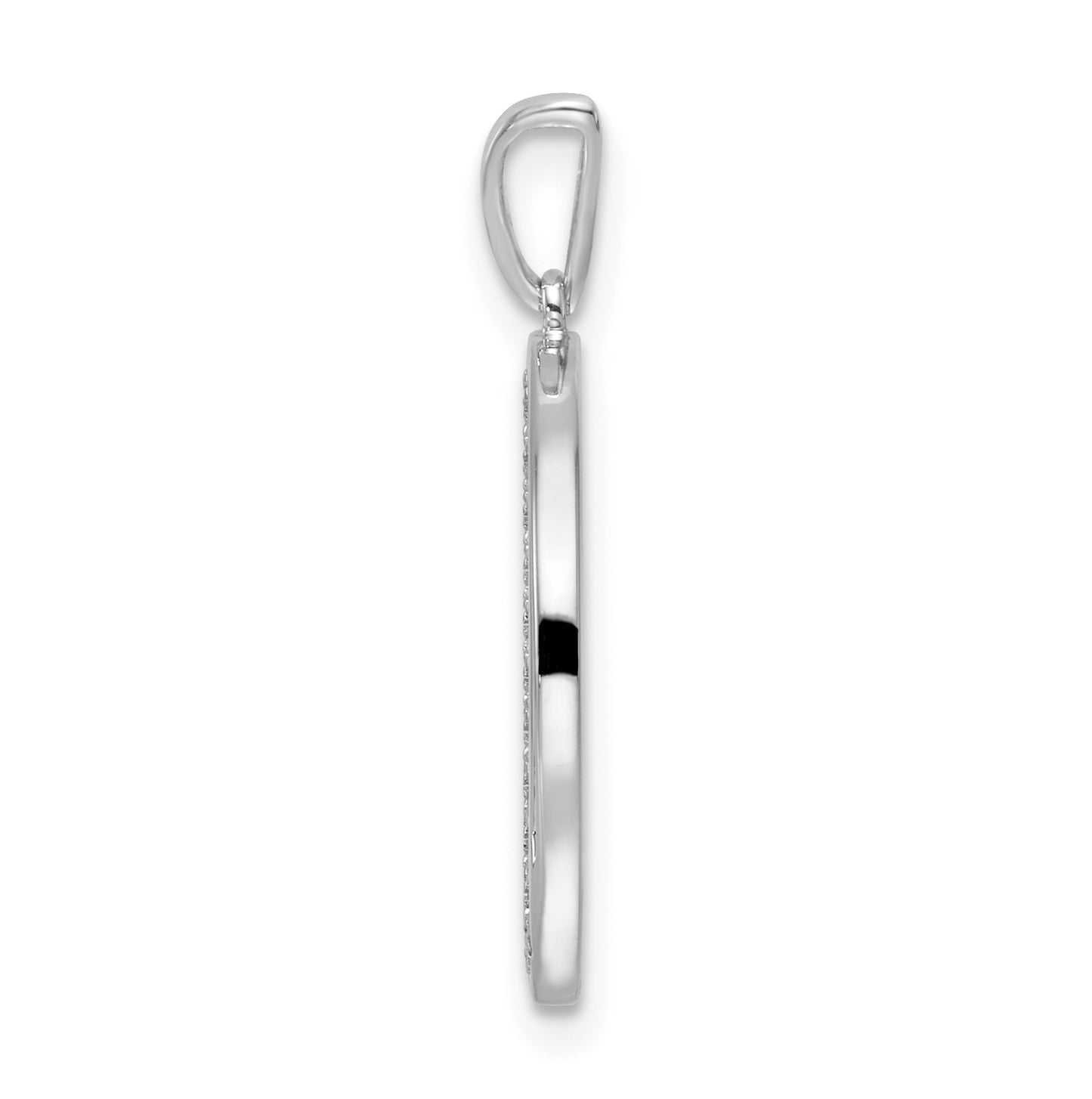 14K White Gold Gatsby Diamond Initial N Charm