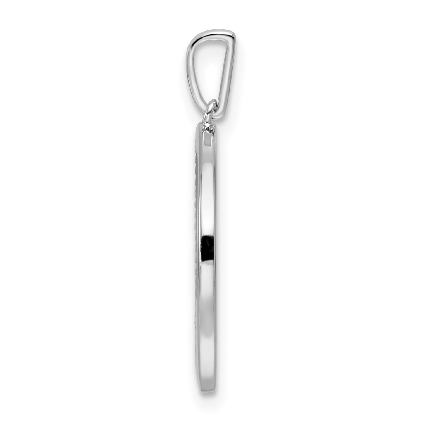 14K White Gold Gatsby Diamond Initial P Charm