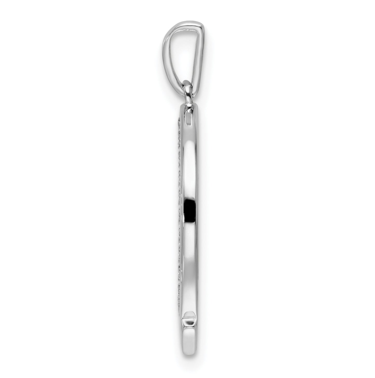 14K White Gold Gatsby Diamond Initial Q Charm