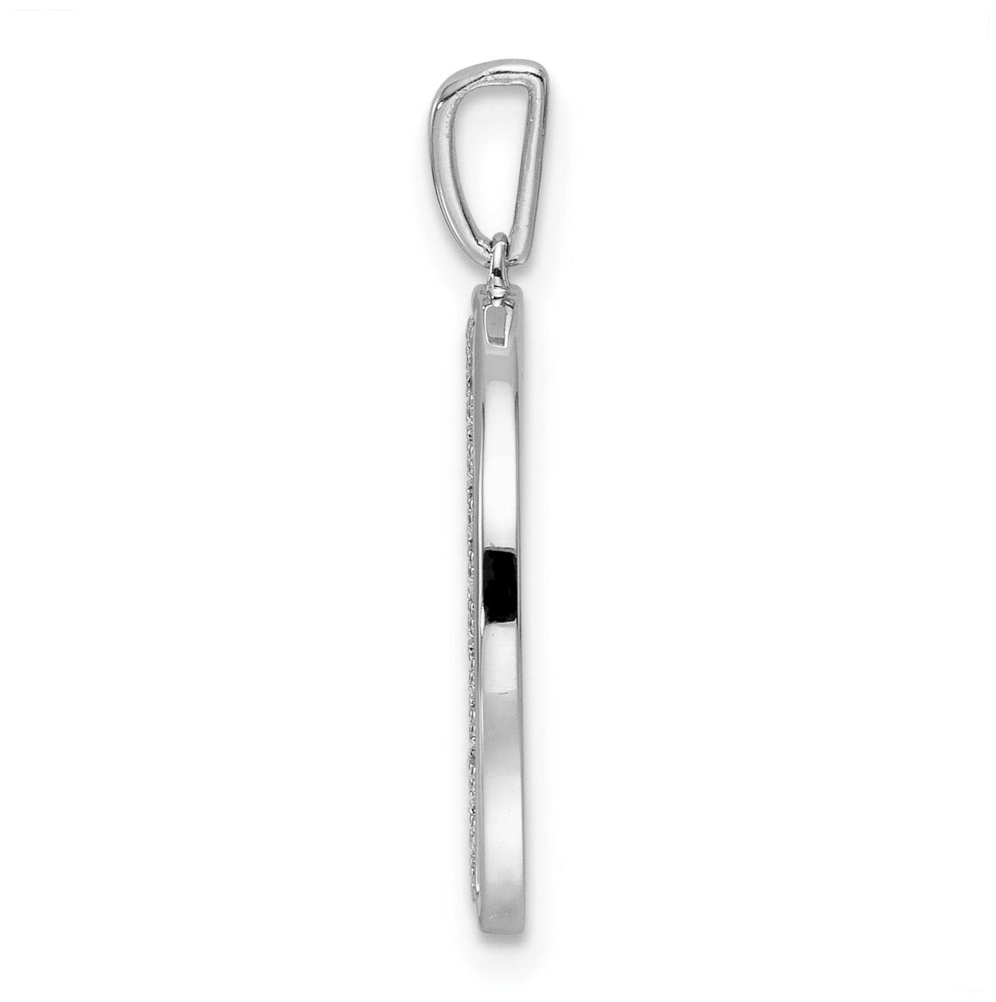 14K White Gold Gatsby Diamond Initial T Charm