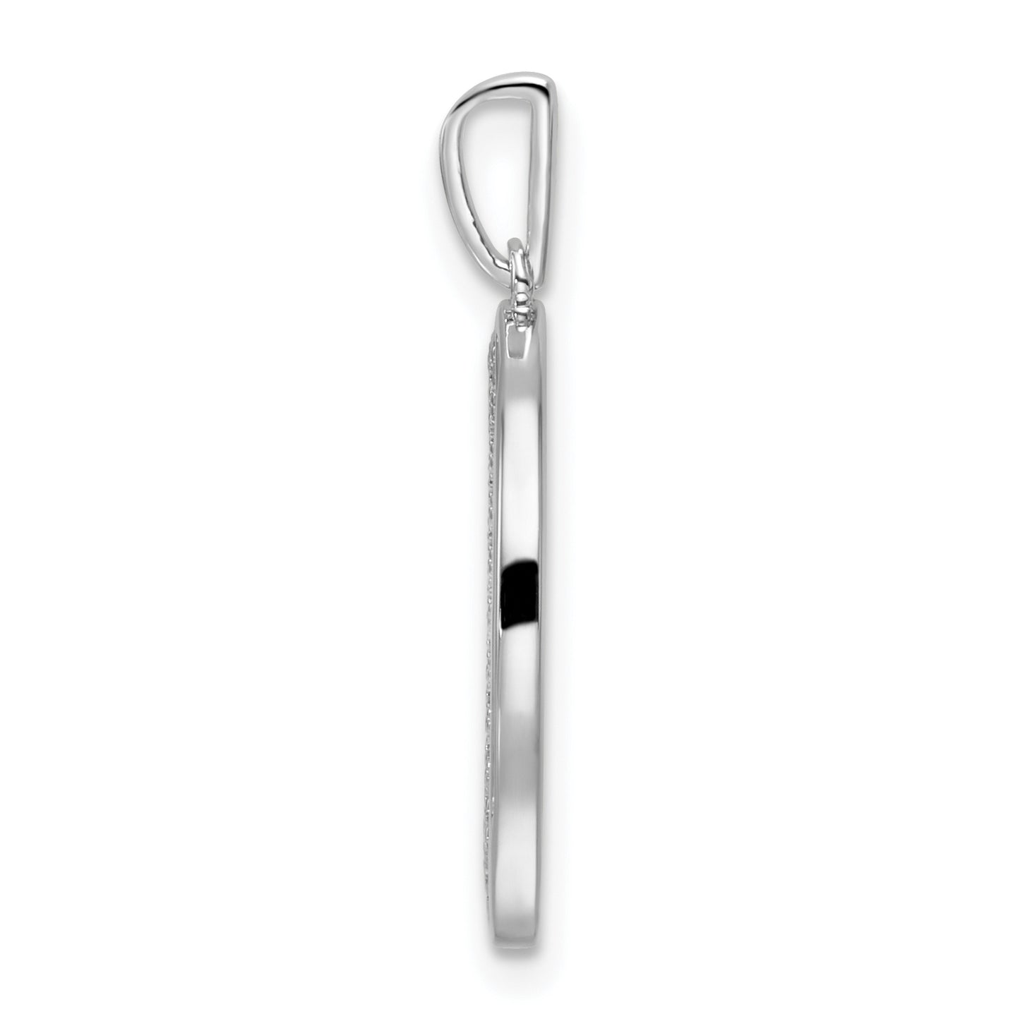 14K White Gold Gatsby Diamond Initial U Charm
