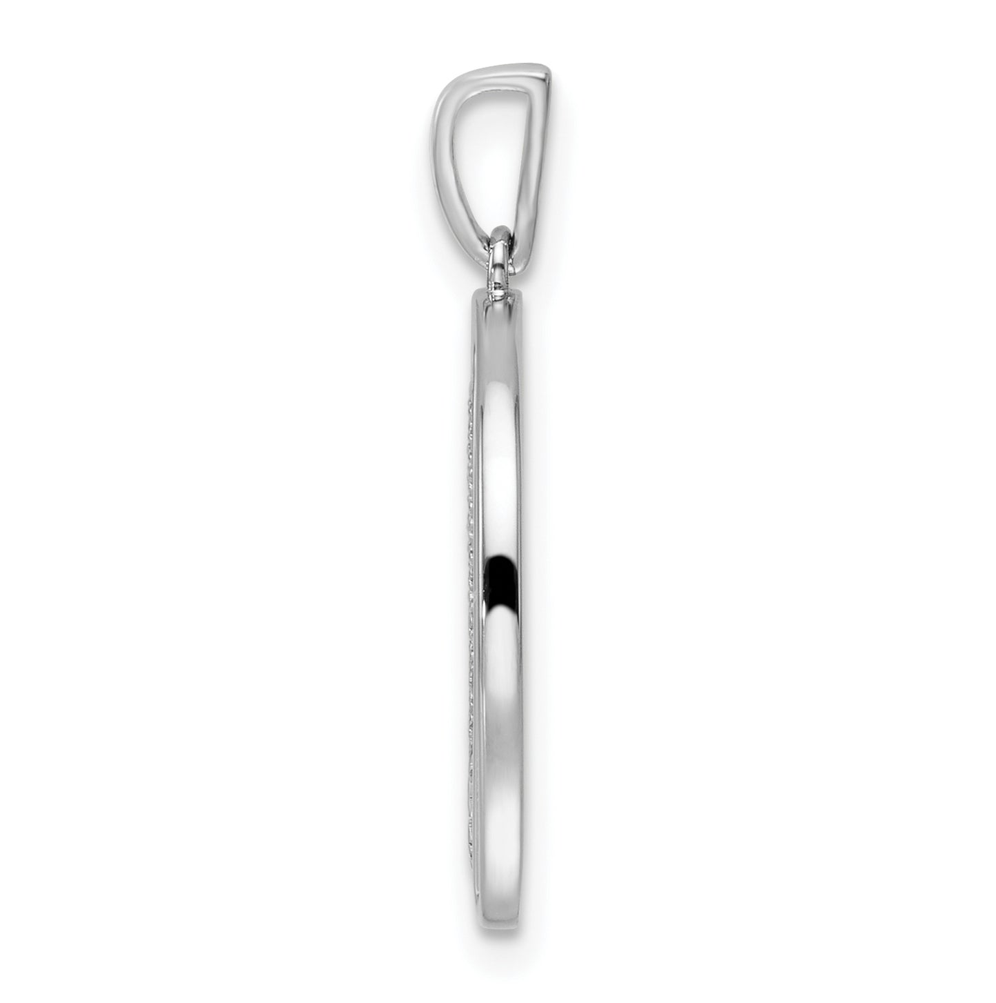 14K White Gold Gatsby Diamond Initial V Charm