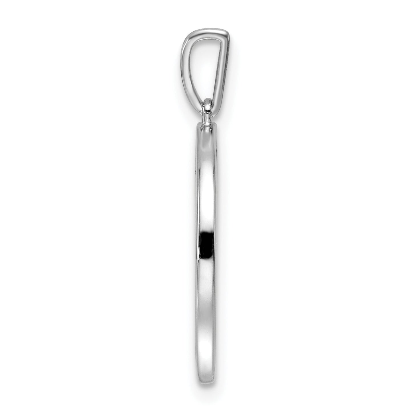 14K White Gold Gatsby Diamond Initial W Charm
