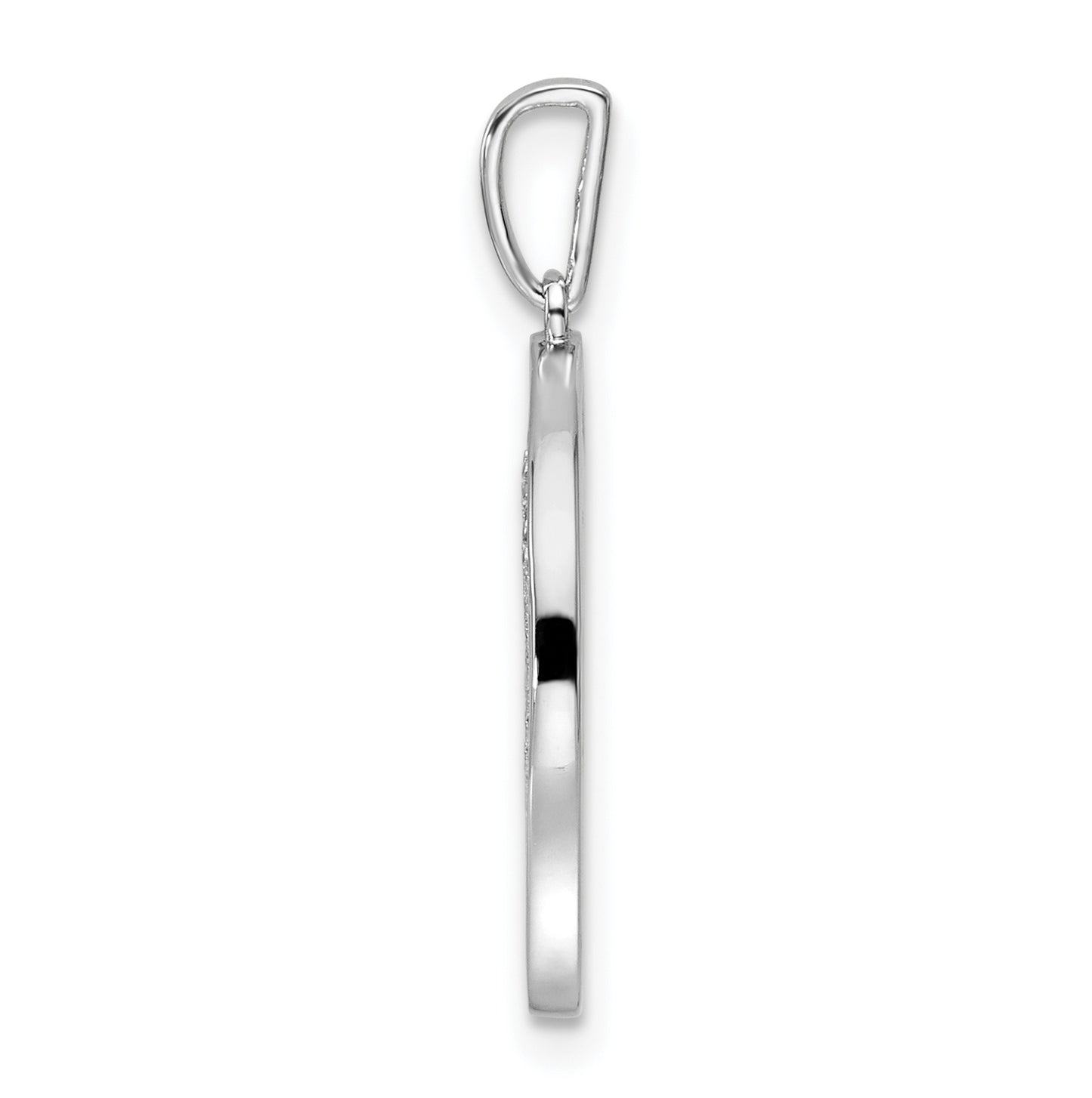 14K White Gold Gatsby Diamond Initial X Charm