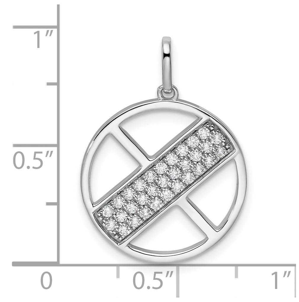 14K White Gold Gatsby Diamond Initial X Charm