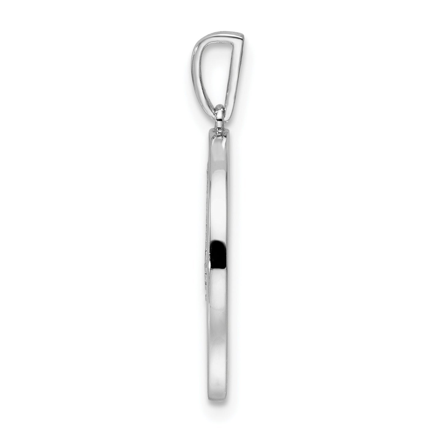 14K White Gold Gatsby Diamond Initial Z Charm