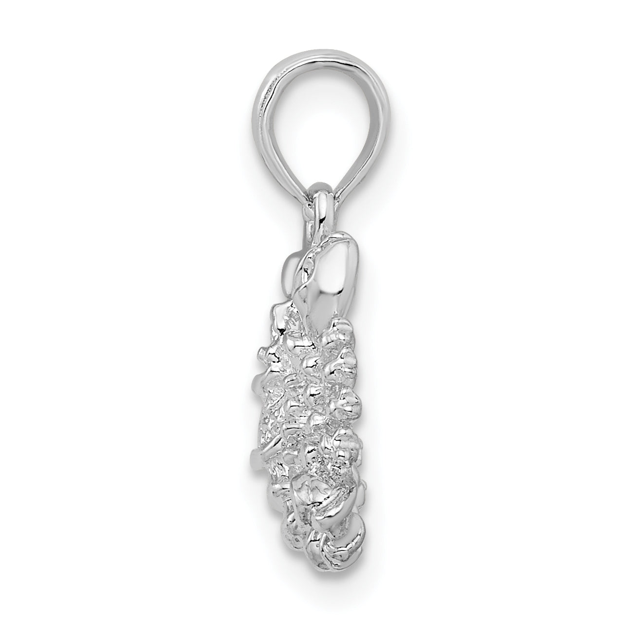 De-Ani Sterling Silver Rhodium plated Polished 3D Scorpio Zodiac Pendant