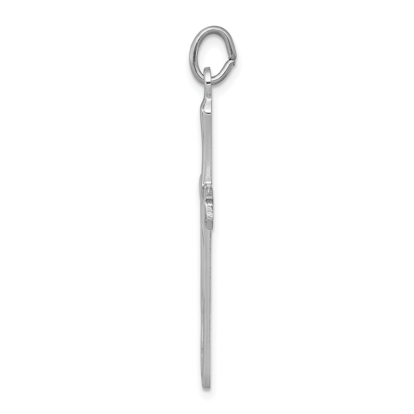 Sterling Silver Rhodium plated & Vermeil Nail Cross Pendant