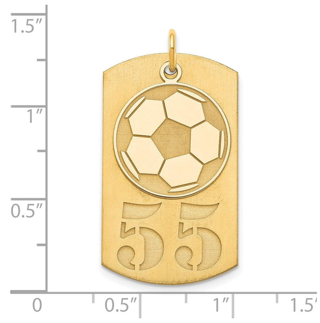 SS/Gold-plated Personalized 2-Piece Soccer Ball Dog Tag Charm