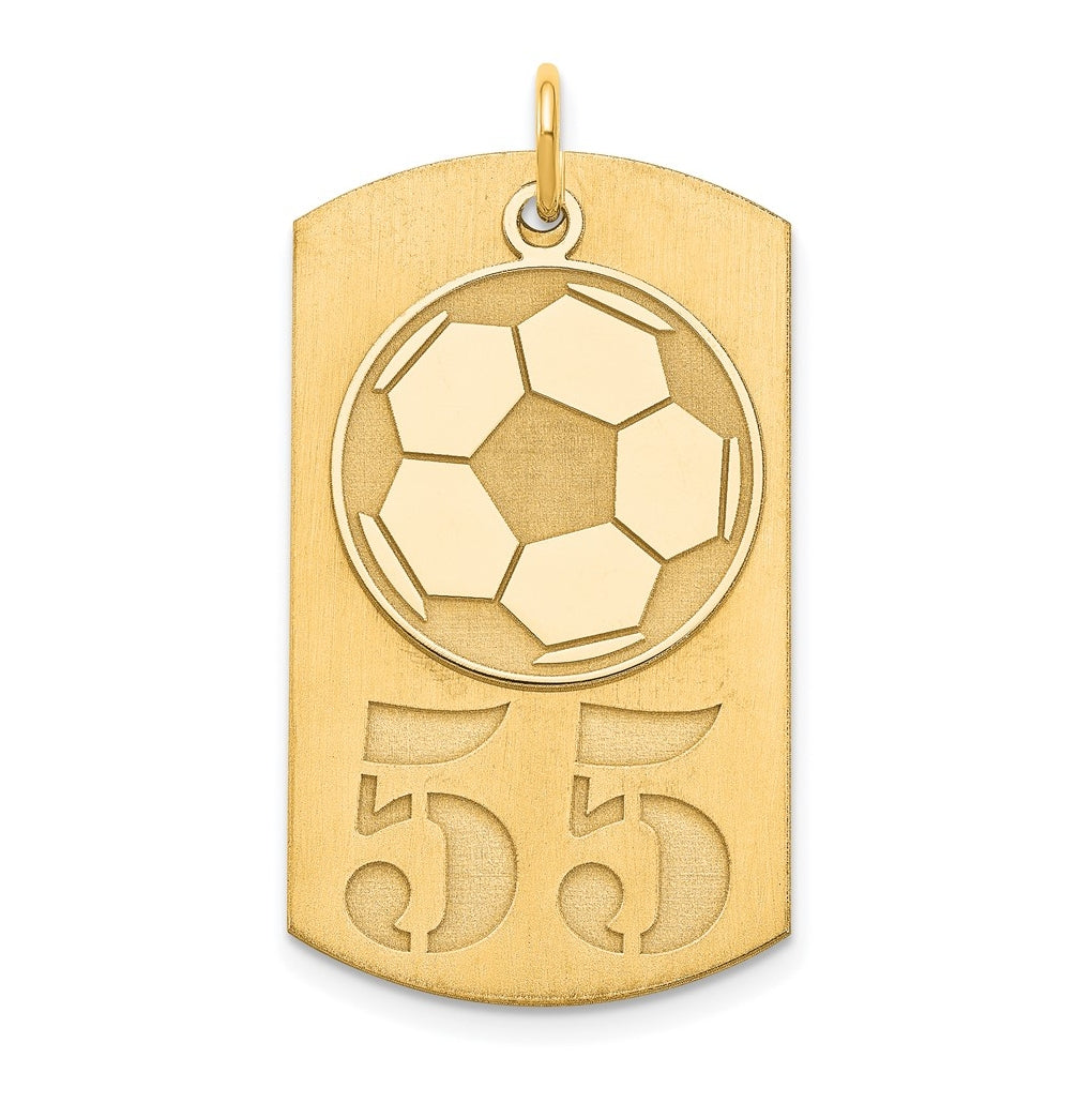 SS/Gold-plated Personalized 2-Piece Soccer Ball Dog Tag Charm