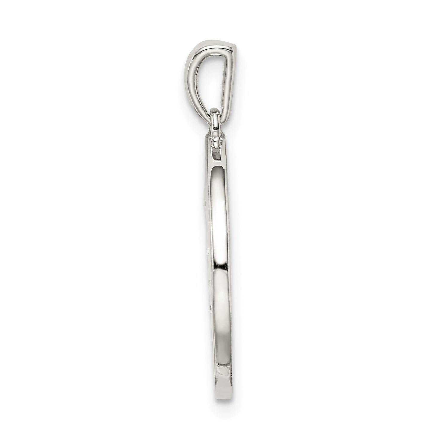 Sterling Silver Rhodium plated & Cubic Zirconia Aries Zodiac Pendant