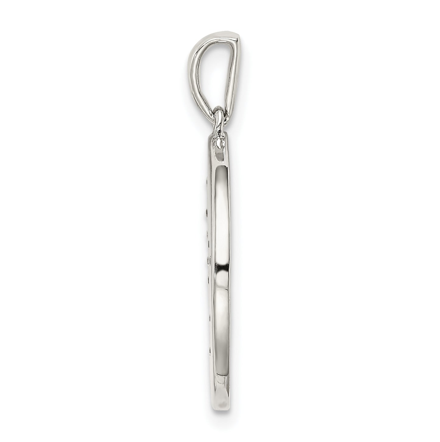 Sterling Silver Rhodium plated & Cubic Zirconia Gemini Zodiac Pendant