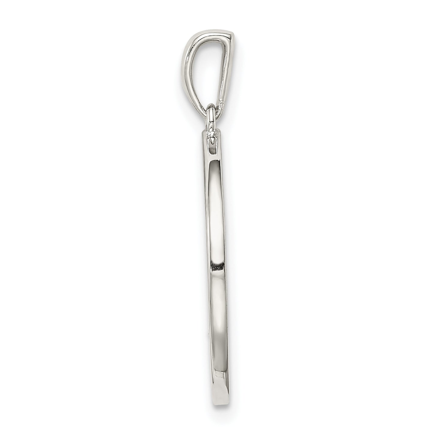 Sterling Silver Rhodium plated & Cubic Zirconia Cancer Zodiac Pendant