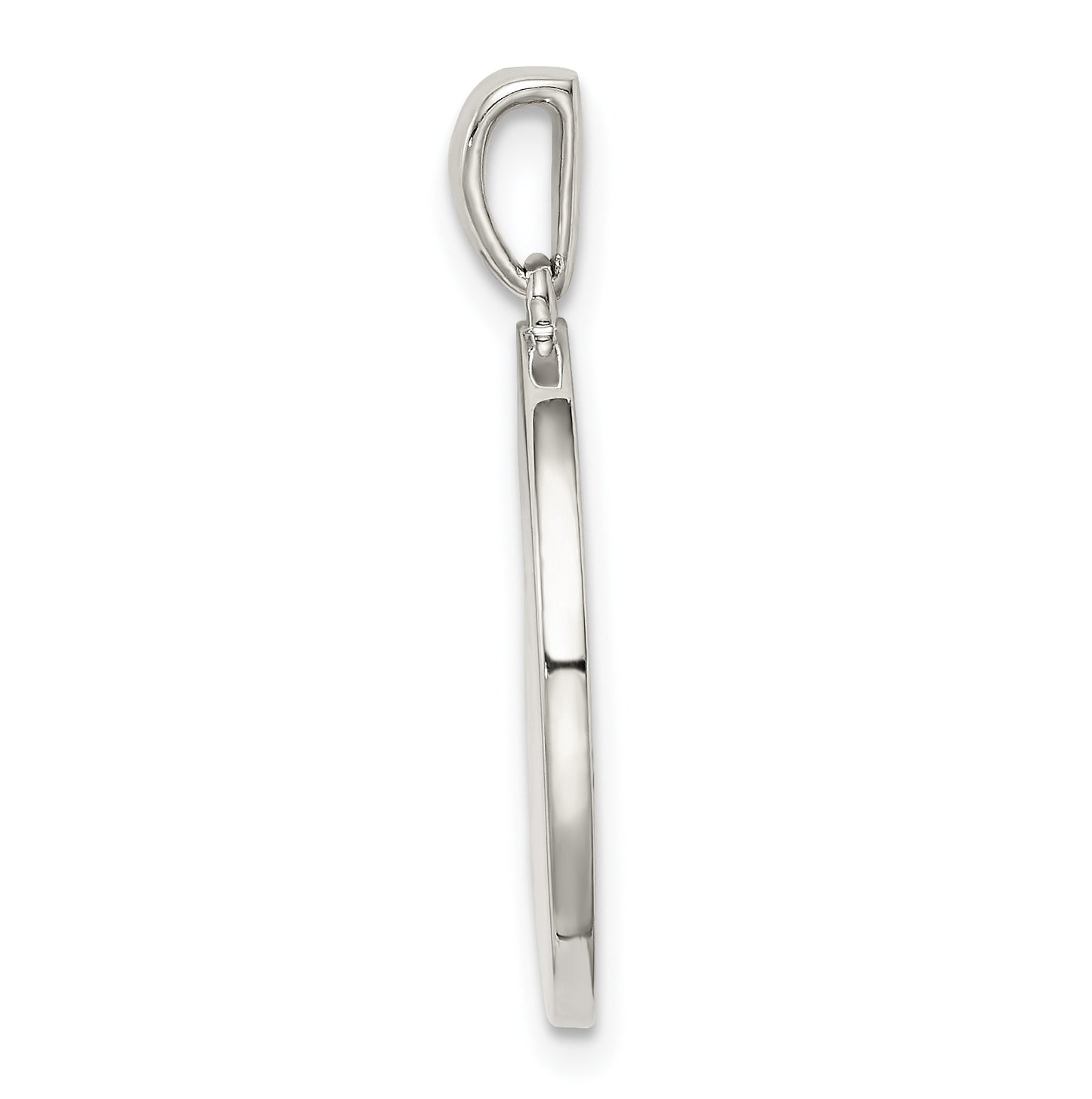 Sterling Silver Rhodium plated & Cubic Zirconia Leo Zodiac Pendant