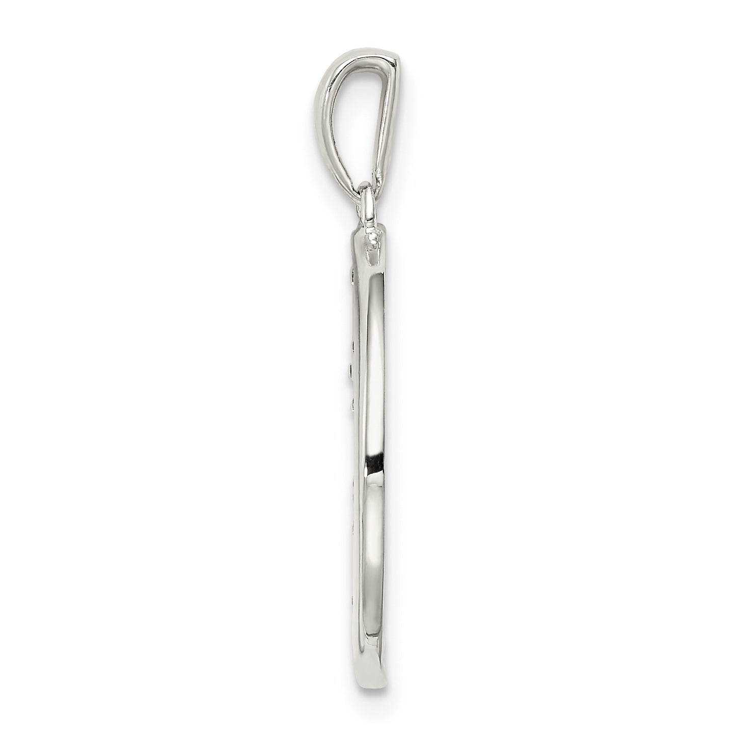 Sterling Silver Rhodium plated & Cubic Zirconia Virgo Zodiac Pendant